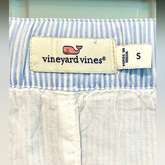 Vineyard Vines Sea Spray Blue Stripe Pull On Shorts Womens Sz Small Embroidered - Picture 4 of 10